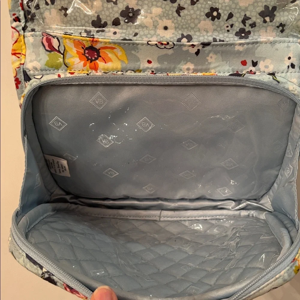 Vera Bradley Floating Garden Blue Floral Hanging Toiletry Bag & Jewelry Case EUC - Picture 10 of 14